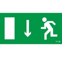 Пиктограмма (наклейка) ПЭУ 091 Указатель двери левосторонний (250х115) SIRAH  2502001930  Световые Технологии