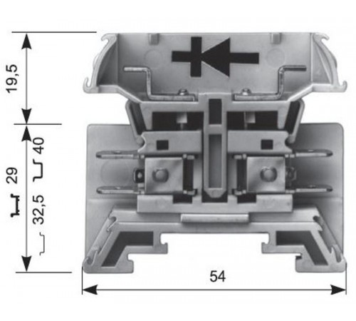 Клемма HD6/14.SDH.1, quick-connect (fast on), с вилкой для установки диода, 6,3x0,8мм, 6 мм.кв., вилка в комплекте  1SNA162988R2100  TE
