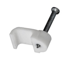 Крепеж кабеля плоский 8 х 3 мм, белый (упак. 20 шт)  07-4207-20  REXANT