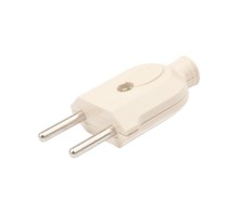 Вилка прямая б/з кремовая 10 А  11-8533-4  PROconnect