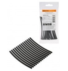 Набор трубок термоусаживаемых, клеевых "Моноцвет, черный 3,2/1,0 "  SQ0548-3203  TDM