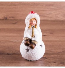 Керамическая фигурка "Снегурочка на шаре" 9*8*16 см  505-009  NEON-NIGHT