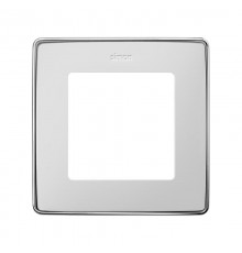 Simon 82 Рамка декоративная, 1 пост, Select, S82 Detail, белый-хром  8201610-244  Simon