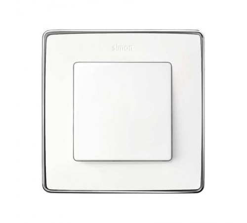 Simon 82 Рамка декоративная, 1 пост, Select, S82 Detail, белый-хром  8201610-244  Simon