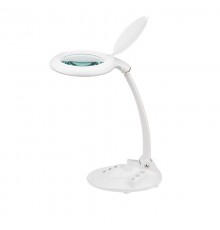Лупа настольная 3D с подсветкой 60 LED, сенсорная регулировка яркости, VISAGISTE, белая  31-0261  REXANT
