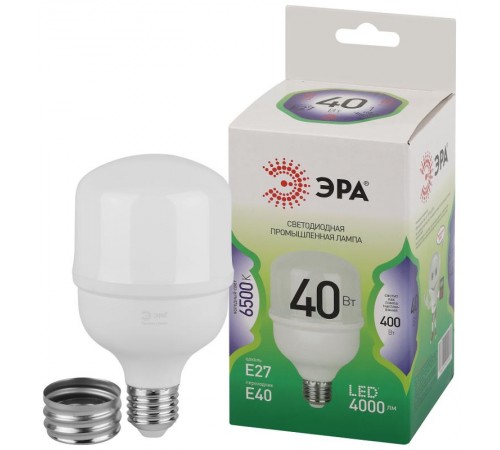 Лампа светодиодная  GREEN LINE LED POWER T80-40W-865-E27/E40 GL E27/E40 40 Вт колокол холодный свет  Б0067048  ЭРА