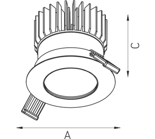 Светильник светодиодный QUO 26 WH D45 4000K (with driver)  1507000600  Световые Технологии