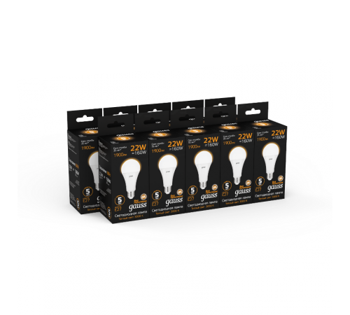 Лампа светодиодная Black LED A70 22W E27 1560lm 3000K  102502122  Gauss