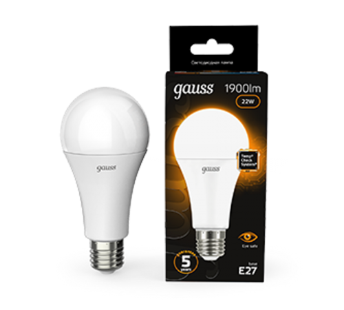 Лампа светодиодная Black LED A70 22W E27 1560lm 3000K  102502122  Gauss