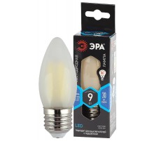 Лампа светодиодная F-LED B35-9w-840-E27 frost (филамент, свеча мат, 9Вт, нейтр, E27)  Б0046998  ЭРА