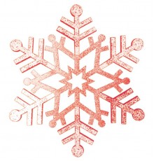 Елочная фигура "Снежинка резная", 81 см, цвет красный  502-382  NEON-NIGHT