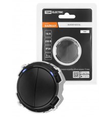 Выключатель 2-кл. 16А 250В проходной кнопочный механизм агат, "Байкал"   SQ1819-0225  TDM