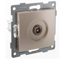 Bravo Механизм антенной розетки, одинарная, СУ, шампань  С10А1-027  GUSI Electric