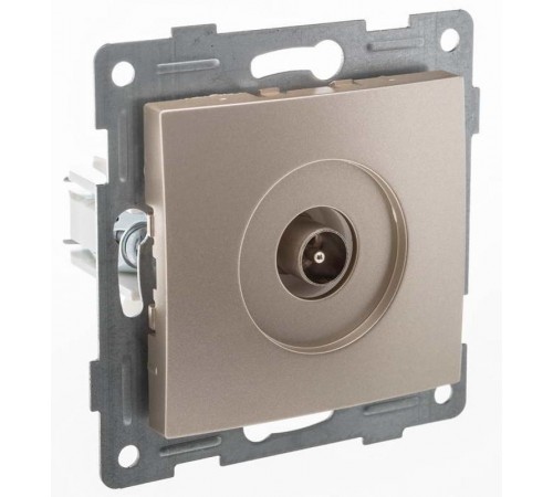 Bravo Механизм антенной розетки, одинарная, СУ, шампань  С10А1-027  GUSI Electric