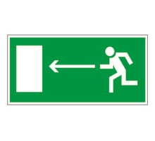 Знак безопасности BL-4020.E04"Напр. к эвакуационному выходу налево"  a12780  Белый свет