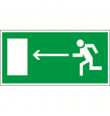 Знак безопасности BL-4020.E04"Напр. к эвакуационному выходу налево"  a12780  Белый свет