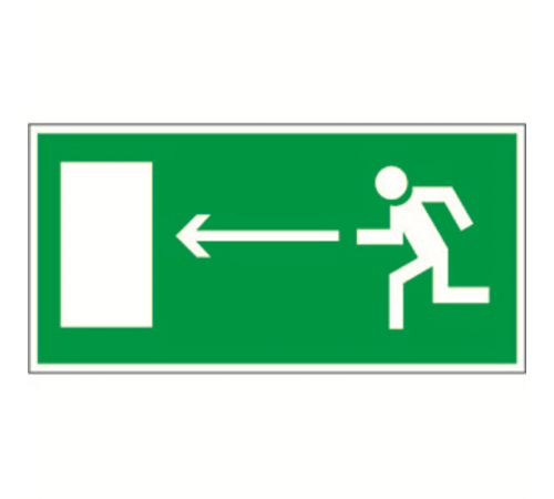 Знак безопасности BL-4020.E04"Напр. к эвакуационному выходу налево"  a12780  Белый свет