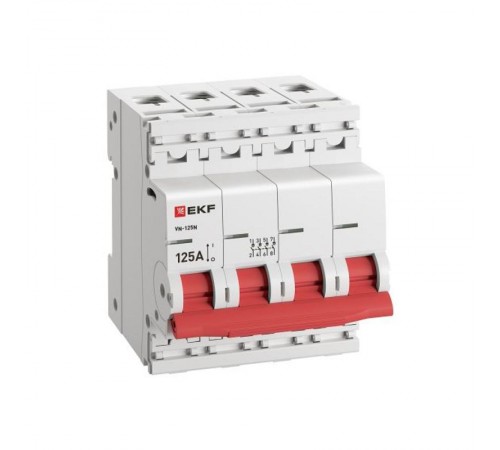 Выключатель нагрузки ВН-125N 4Р 125А PROXIMA EKF  S1254125  EKF