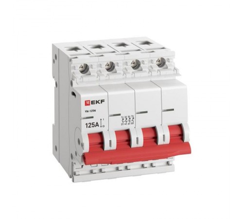 Выключатель нагрузки ВН-125N 4Р 125А PROXIMA EKF  S1254125  EKF