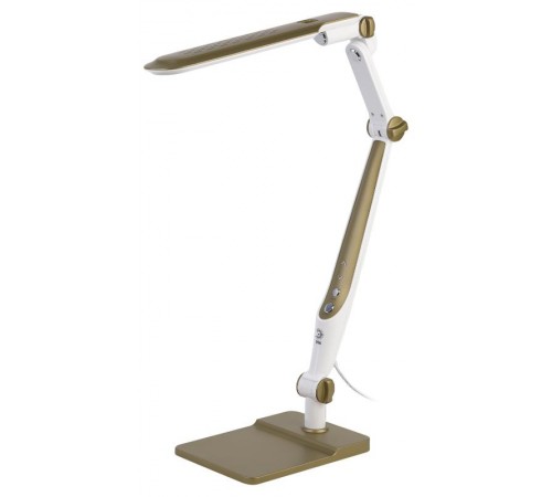 Светильник настольный NLED-497-12W-G светодиодный на струбцине и с основанием золото  Б0052773  ЭРА