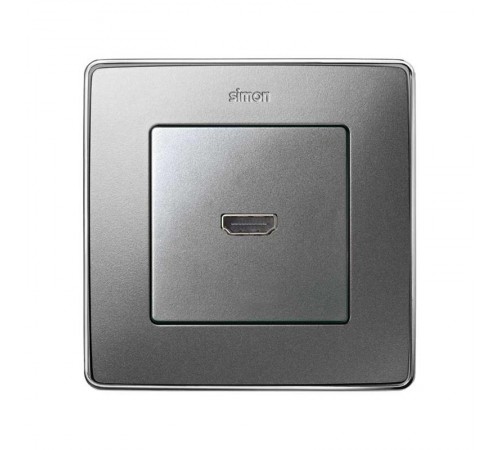 Simon 82 Накладка для коннектора HDMI v 1.4, "мама", S82 Detail, алюминий  8201094-093  Simon