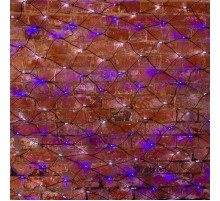 Гирлянда "Сеть" 2,5х2,5м, черный ПВХ, 432 LED Белые/Синие  215-032  NEON-NIGHT