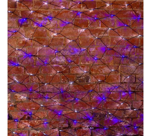 Гирлянда "Сеть" 2,5х2,5м, черный ПВХ, 432 LED Белые/Синие  215-032  NEON-NIGHT