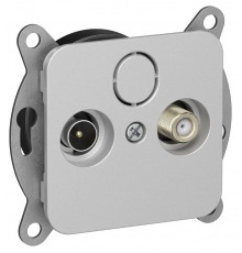 FLITE Розетка 2-ая TV+SAT экр. оконечная РТВс-2-1-1-ФлА алюминий  FI-AF23-O-K47  IEK