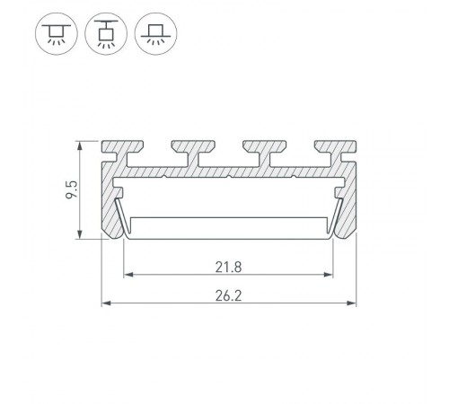 Профиль PLS-LOCK-2000 ANOD  016397  Arlight