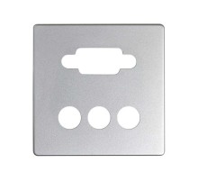 Simon 82 Накладка для коннектора VGA HD15, "мама" + 3RCA, S82, S82N, S82, алюминий  8200092-033  Simon