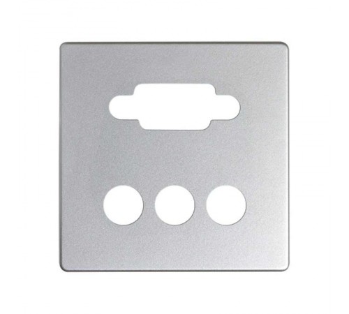 Simon 82 Накладка для коннектора VGA HD15, "мама" + 3RCA, S82, S82N, S82, алюминий  8200092-033  Simon