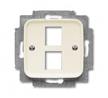 Плата центральная (накладка) для 2-х разъёмов Modular Jack, серия Busch-Duro 2000 SI, цвет слоновая кость  1753-0-3957   2CKA001753A3957  ABB