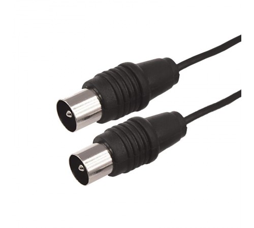 ВЧ кабель ТВ штекер - ТВ штекер, длина 15 метров, черный  17-5027  REXANT