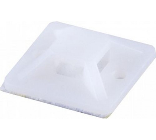 Площадка самоклеющаяся 30*30 мм, под хомуты, белый (100шт в упак)  32933  STEKKER