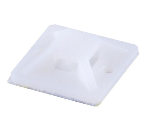 Площадка самоклеющаяся 30*30 мм, под хомуты, белый (100шт в упак)  32933  STEKKER