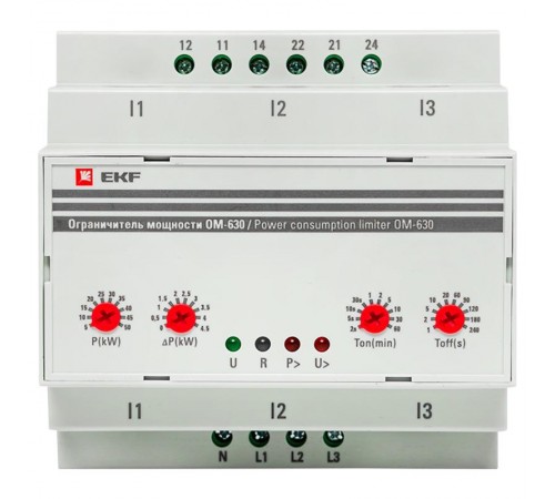 Ограничитель мощности 3-фазный ОМ-630  PROxima  rel-pl-630  EKF