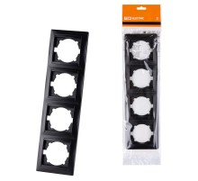 Рамка 4-х постовая вертикальная графит "Лама"  SQ1815-0635  TDM