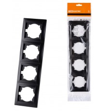 Рамка 4-х постовая вертикальная графит "Лама"  SQ1815-0635  TDM