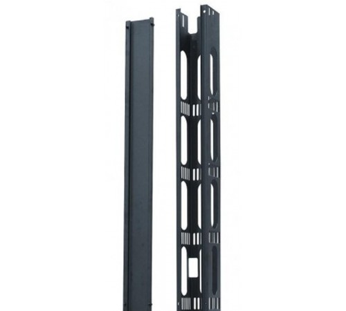 Кабельный организатор вертикальный WZ-6186-22-03-161 100х111мм,с крышкой,для шкафовш.800мм ив.42U,черн. (RAL 9005)  227423  Zpas