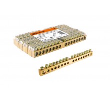 Шина "N" нулевая 8х12мм 16/1 (16 групп/крепеж по центру)   SQ0801-0052  TDM