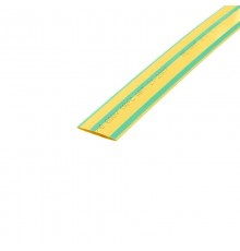 Термоусадочная трубка 12,0/6,0 мм, желто-зеленая, упаковка 50 шт. по 1 м  21-2007  REXANT