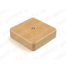 Коробка распределительная для о/п с кабель-каналом 75х75х20мм, IP40, цвет-ДУБ (100шт)  GE41211-12  GREENEL