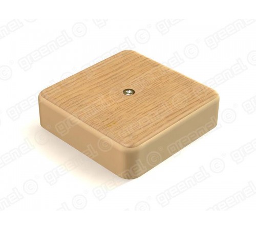 Коробка распределительная для о/п с кабель-каналом 75х75х20мм, IP40, цвет-ДУБ (100шт)  GE41211-12  GREENEL