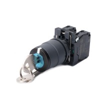 Переключатель SB5 в сборе модульный 22мм 3 позиции с фиксацией ключ 2НО  SB5AG03  SE