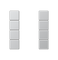 комплект накладок 4гр алюминий  A504TSAAL  Jung