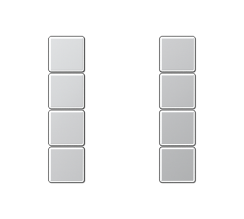 комплект накладок 4гр алюминий  A504TSAAL  Jung