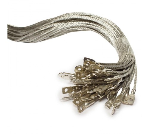 Проводник заземляющий П-400 S=16 мм (с двумя након.)  zeta11261  ГОФРОМАТИК