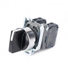 Переключатель SB4 в сборе модульный 22мм 3 позиции с фиксацией 2НО  SB4BD33  SE