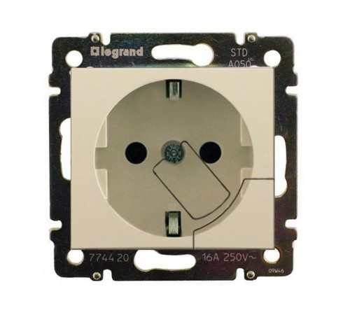 Valena Сл. кость Розетка 1-ая с/з литая(с выталкивателем)  774395  Legrand