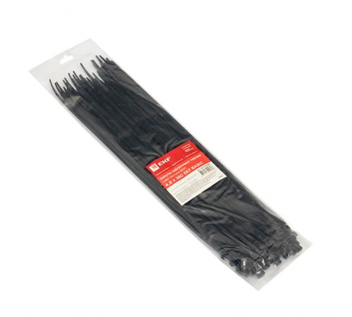 Хомут нейлоновый ЧЕРНЫЙ 4,8х380 (уп./100шт) EKF Simple  plc-cb-4.8x380  EKF